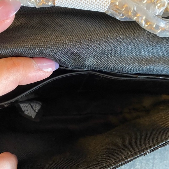 Nicole Miller Quilted Black Chevron Crossbody/Shoulder Bag - NWT - Picture 7 of 7